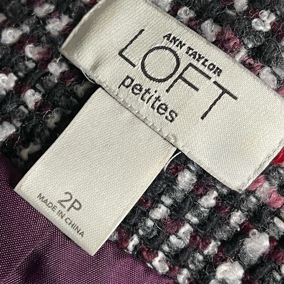 Black Plum White Suit Blazer Lined 2P  (B7) - Picture 5 of 10